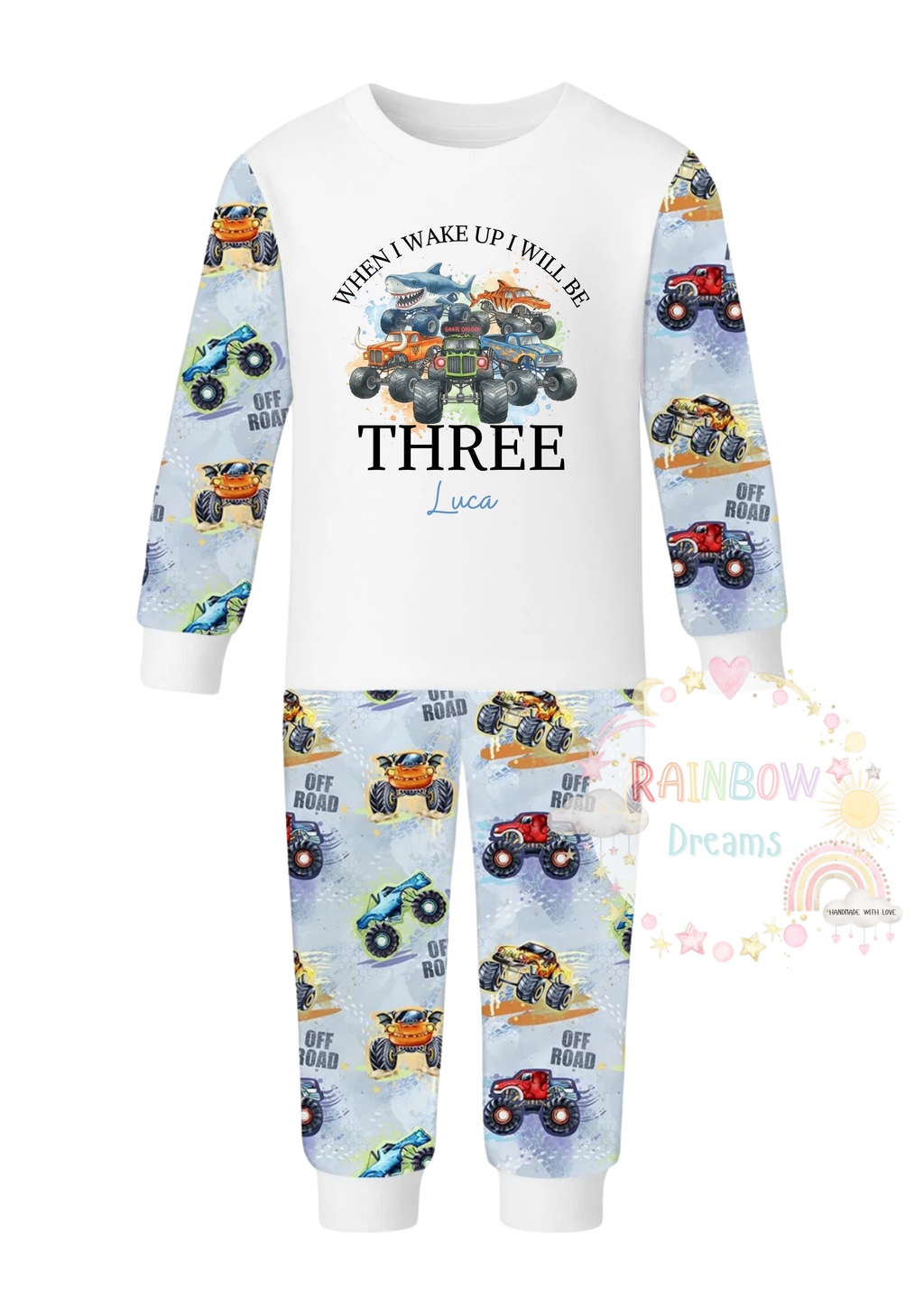 Birthday Pyjamas - Monster Trucks