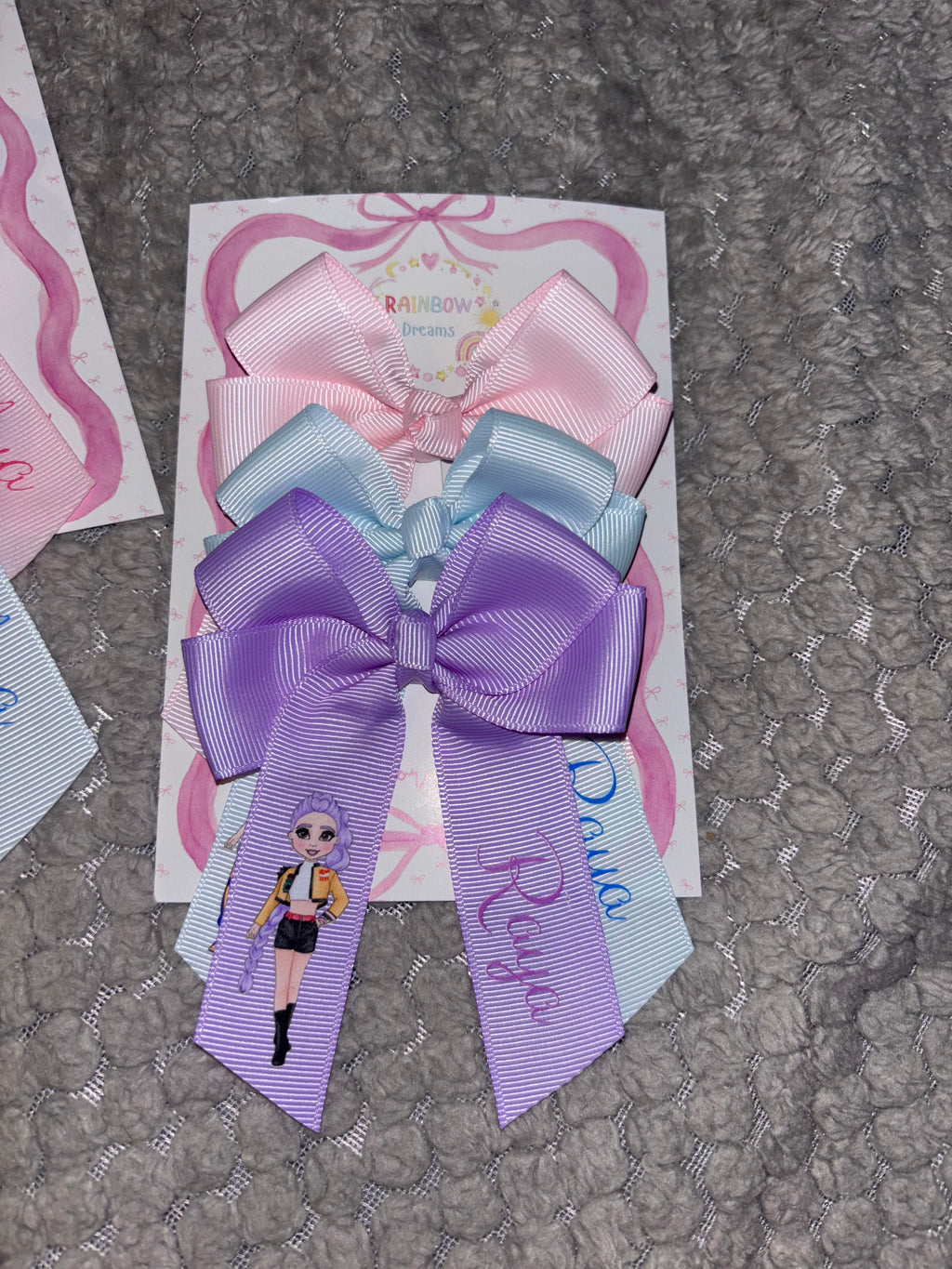 Kpop hair bows x3