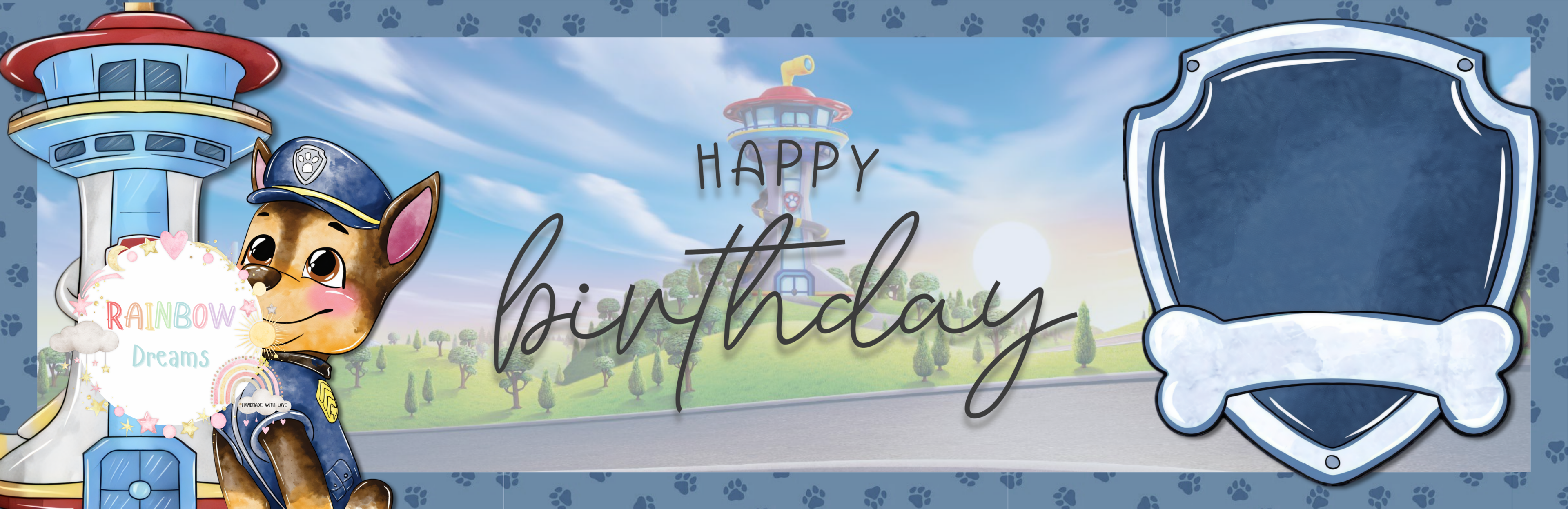 Personalised Birthday Banner - Paw Friends