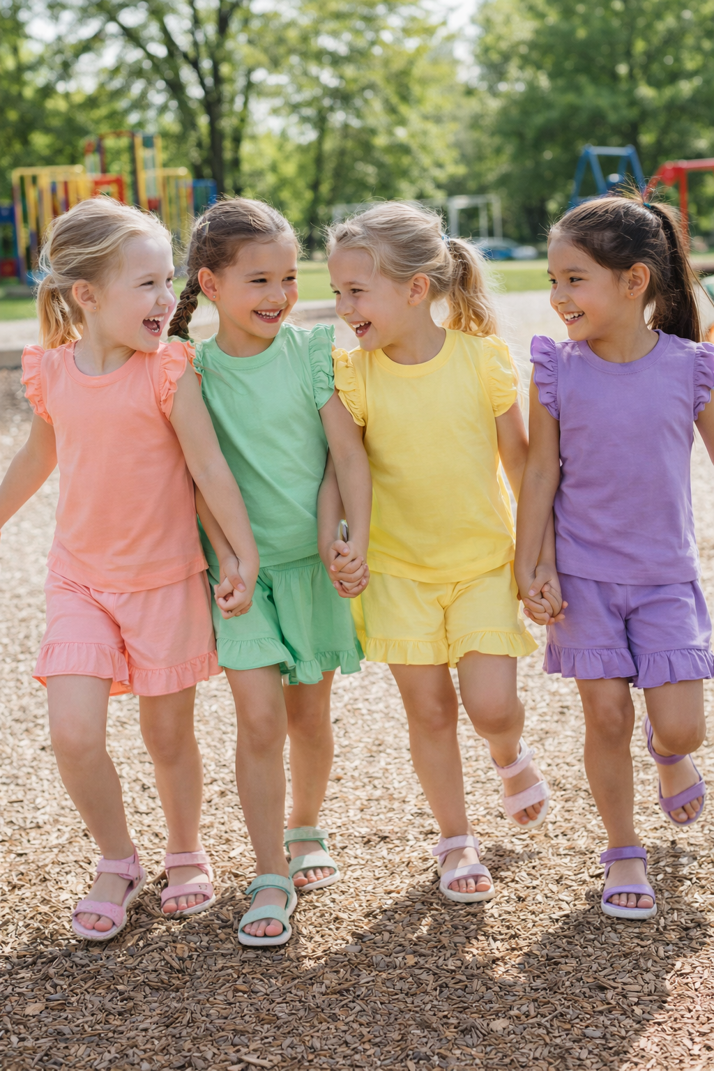 Personalised Starland Inspired Frill Shorts Set