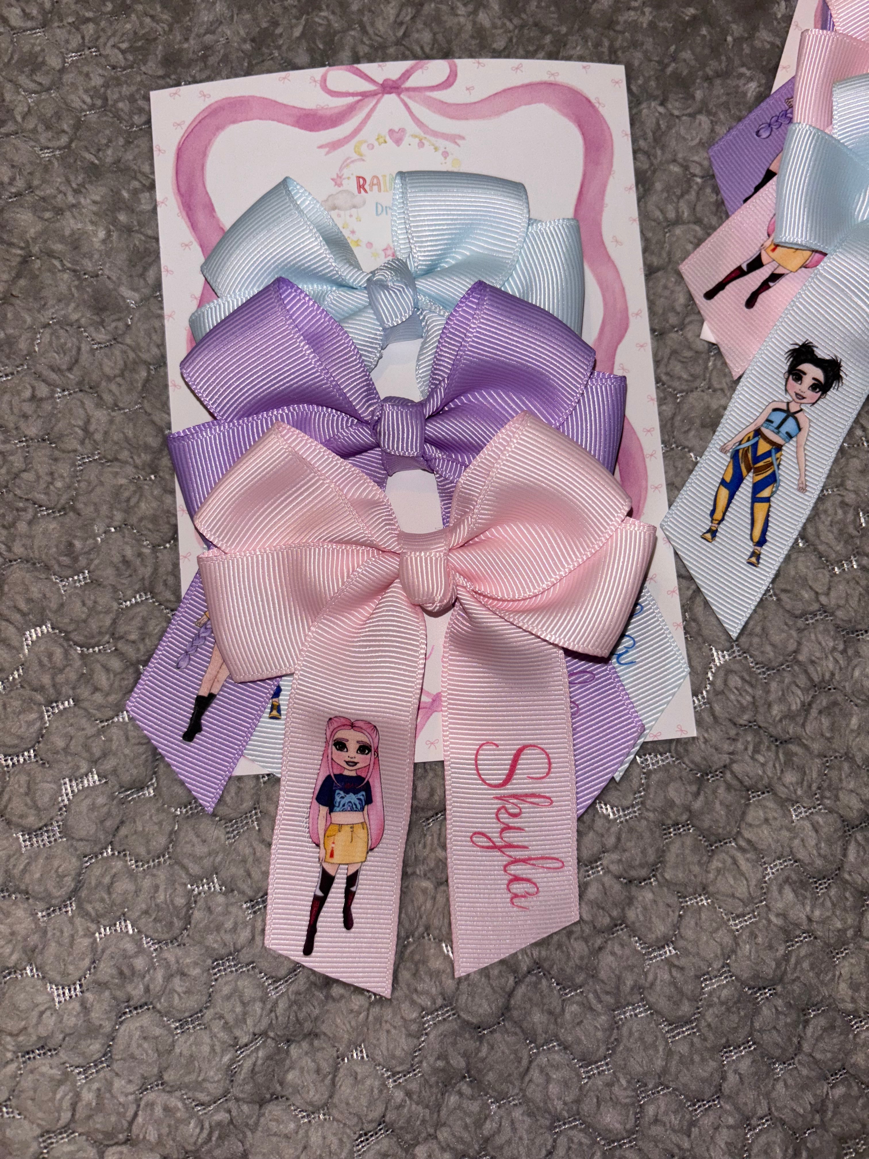Kpop hair bows x3