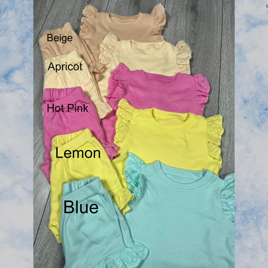 Personalised Frill Shorts Set