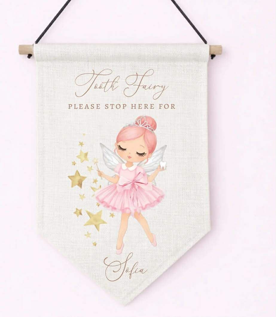 Personalised Tooth Fairy Hanging Pennant