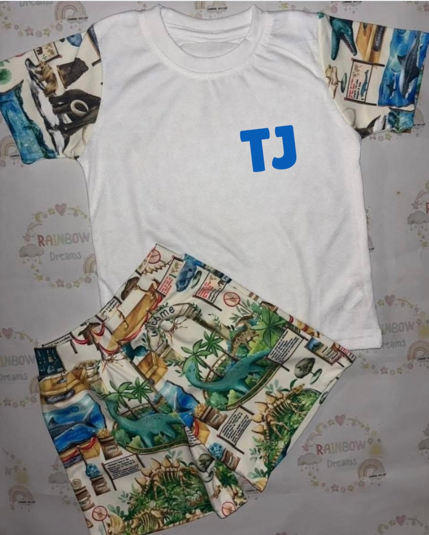 Dinosaur Shorts Set
