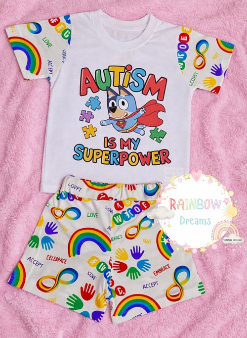 Autism Awareness Shorts Set