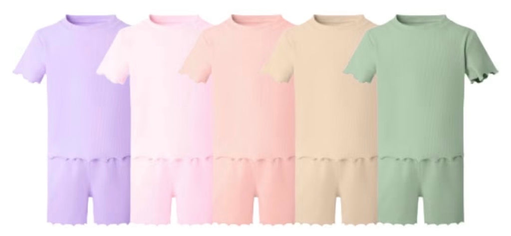 Polo Shorts Set/ Ribbed shorts Set