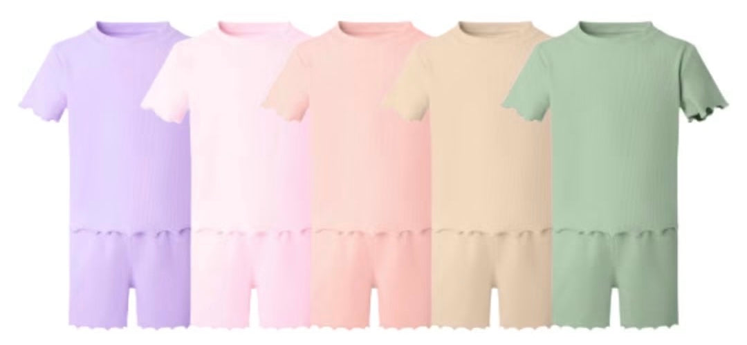 Polo Shorts Set/ Ribbed shorts Set