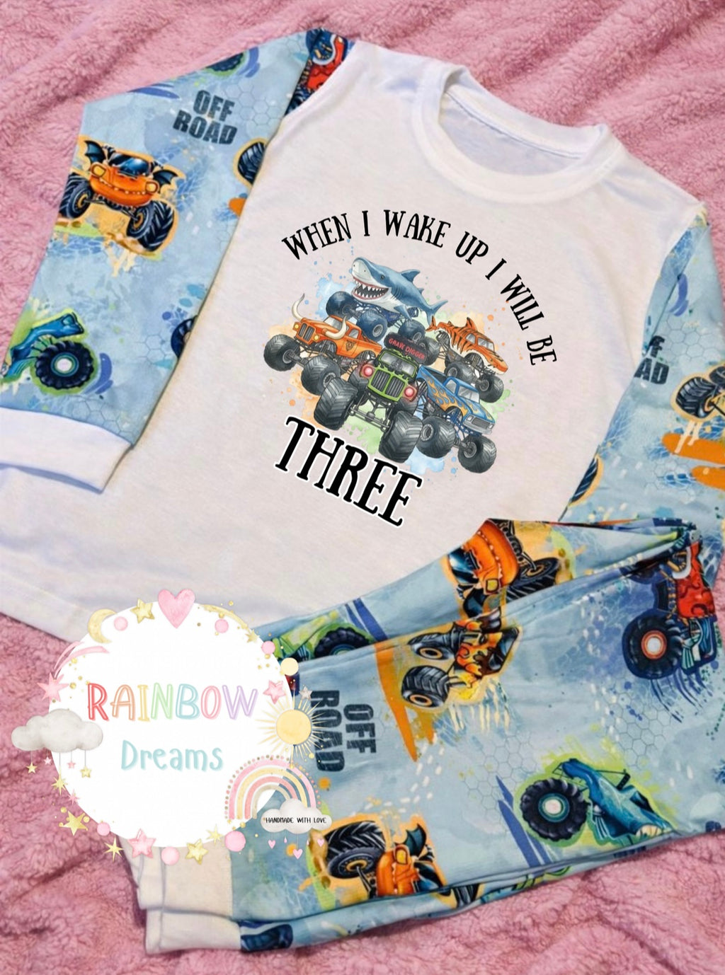 Birthday Pyjamas - Monster Trucks