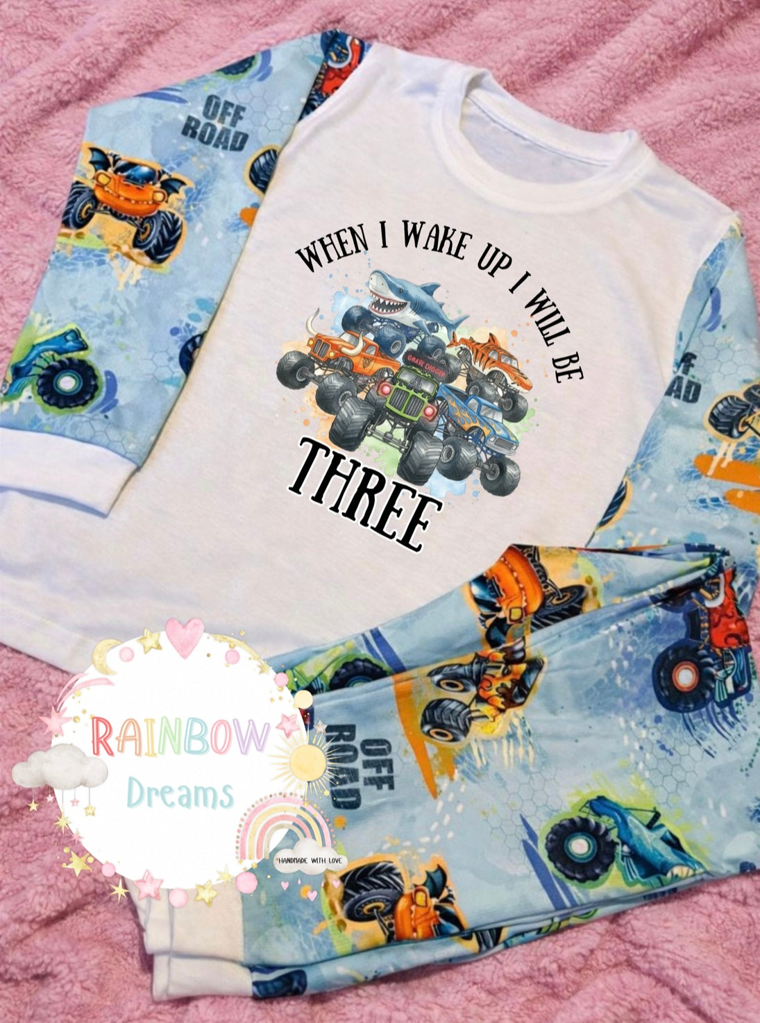 Birthday Pyjamas - Monster Trucks