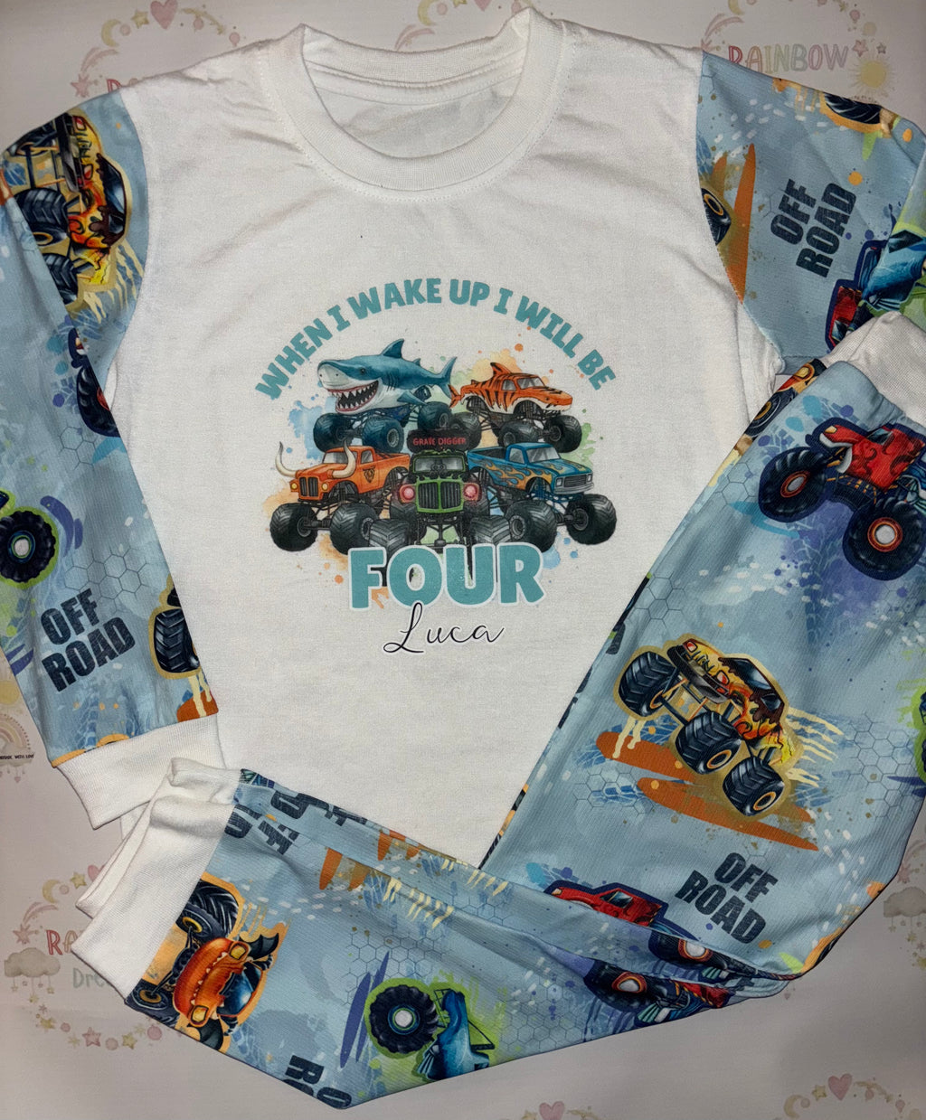 Birthday Pyjamas - Monster Trucks