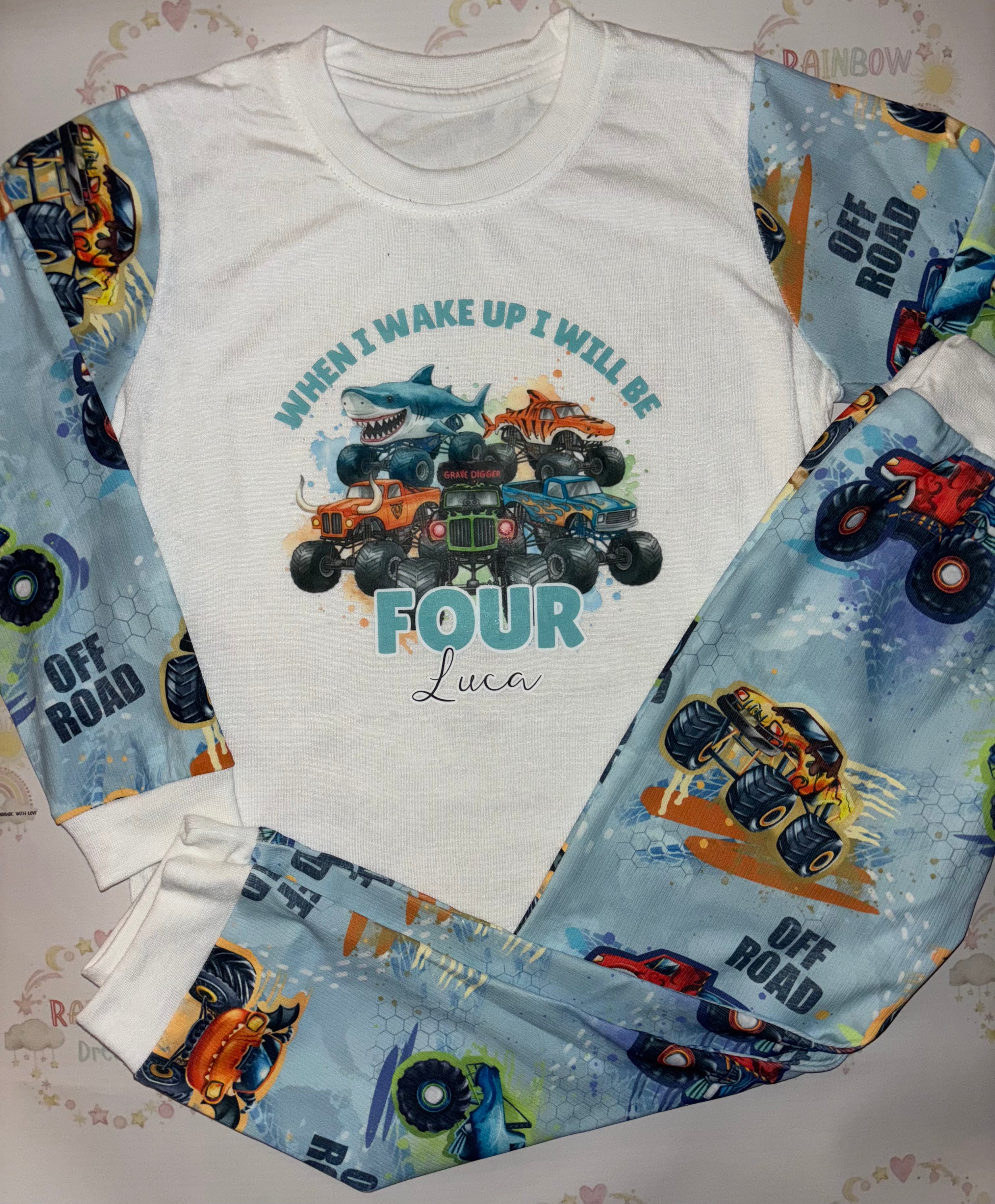 Birthday Pyjamas - Monster Trucks