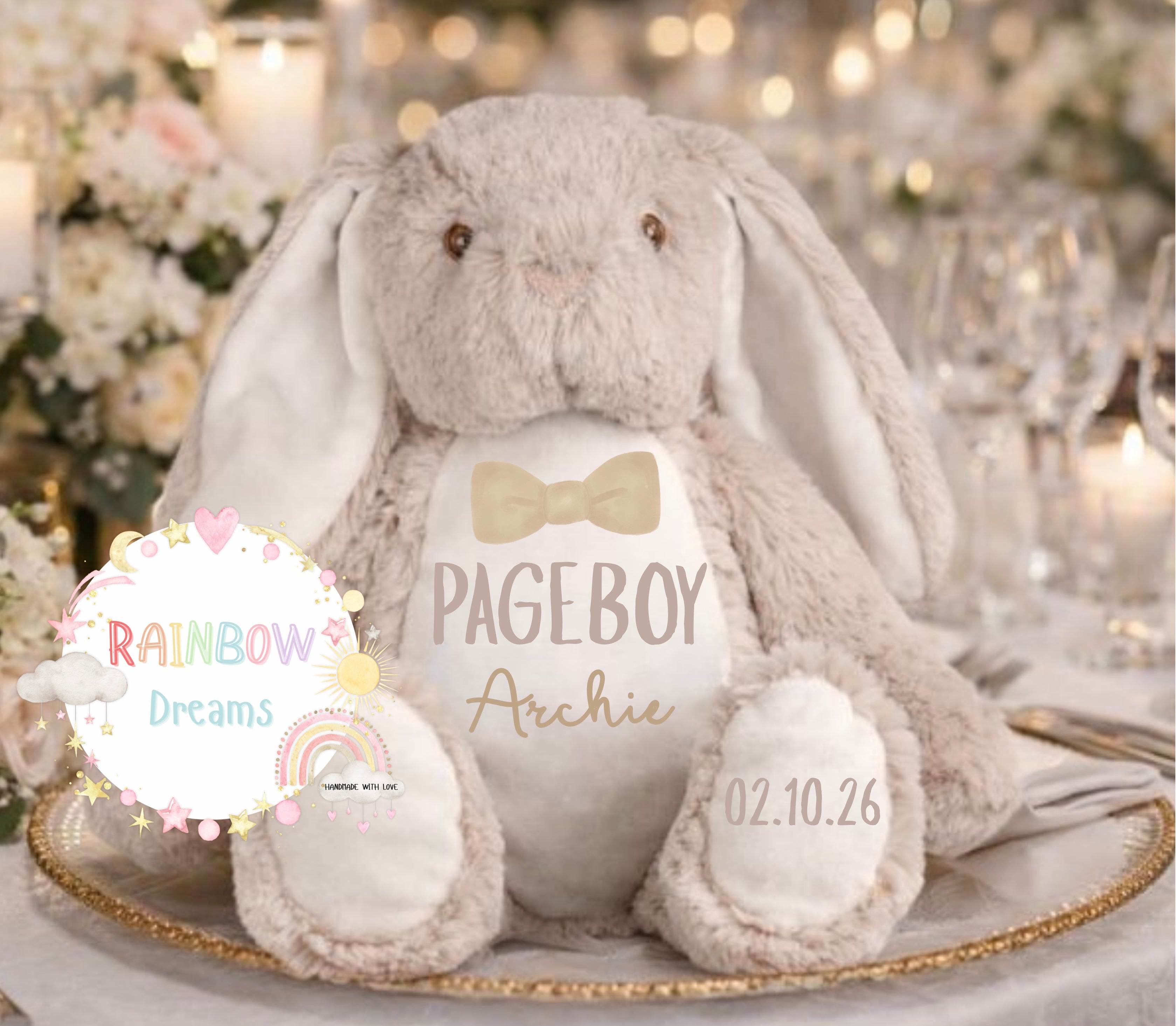 Personalised Flowergirl/Page Boy Bunny
