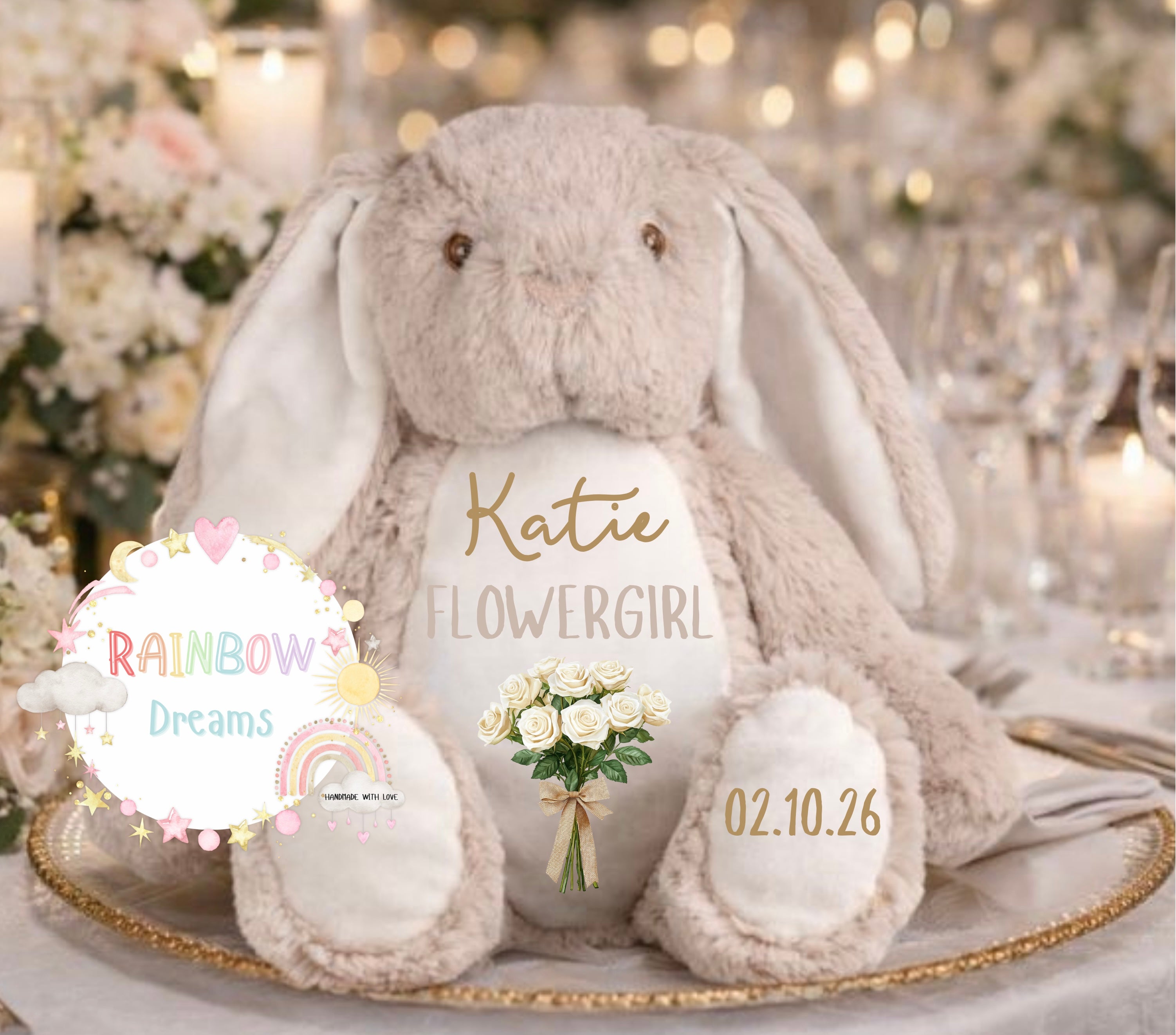 Personalised Flowergirl/Page Boy Bunny