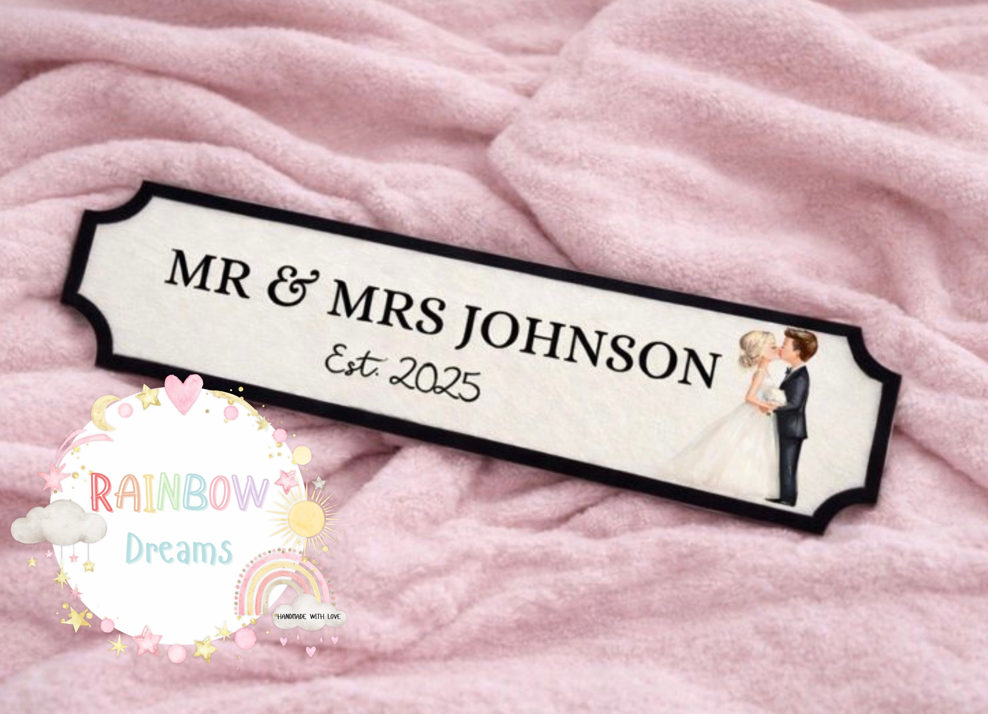 Personalised wedding sign