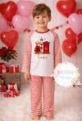 Red Stripe Pyjamas - Bear Love Letters