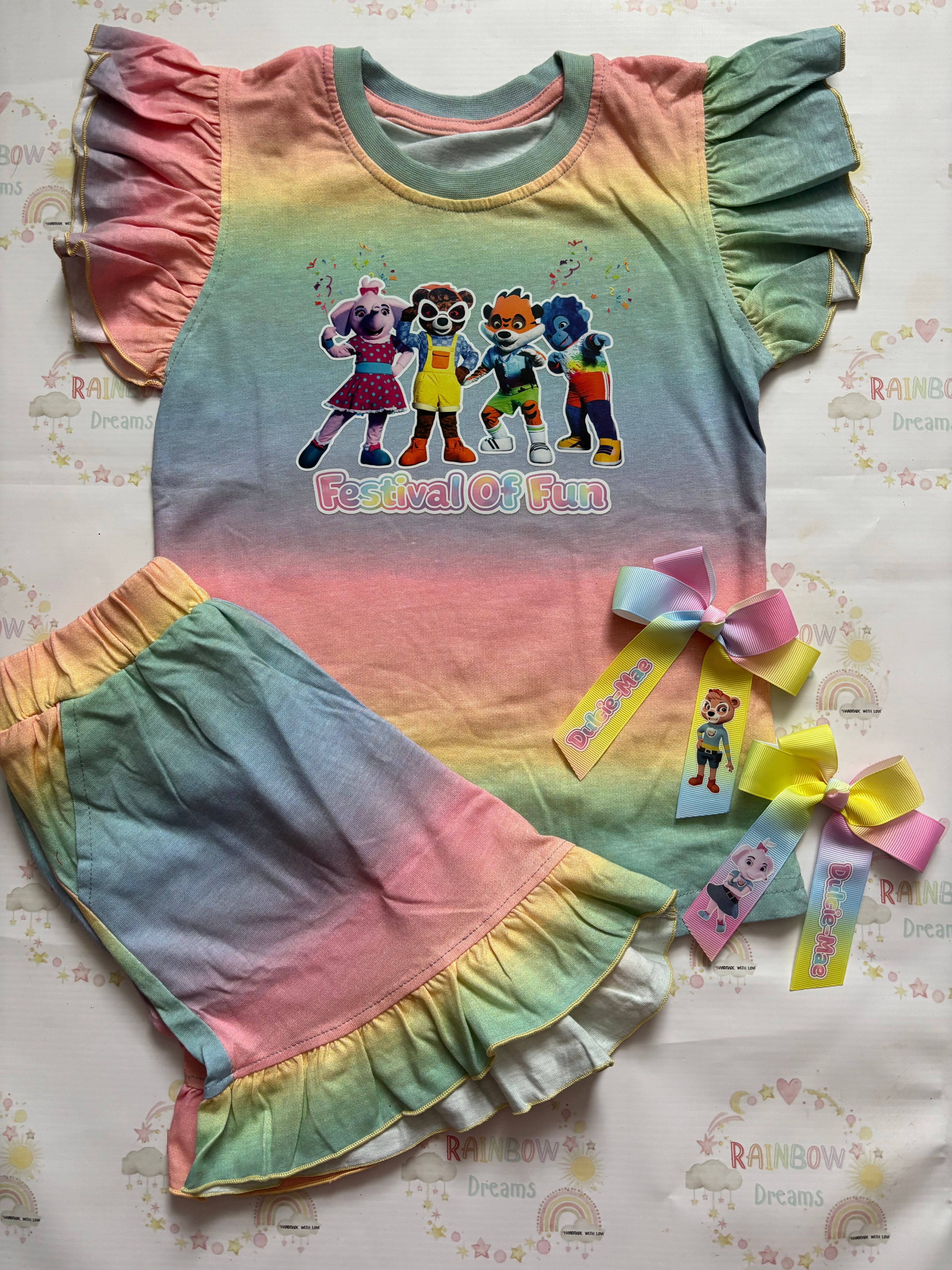 Custom Frill Shorts Set