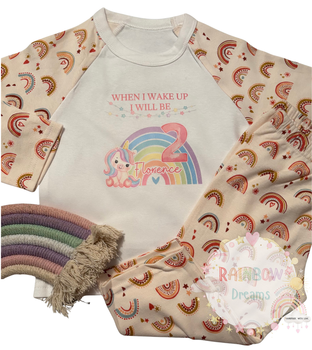 Birthday Pyjamas - Rainbows