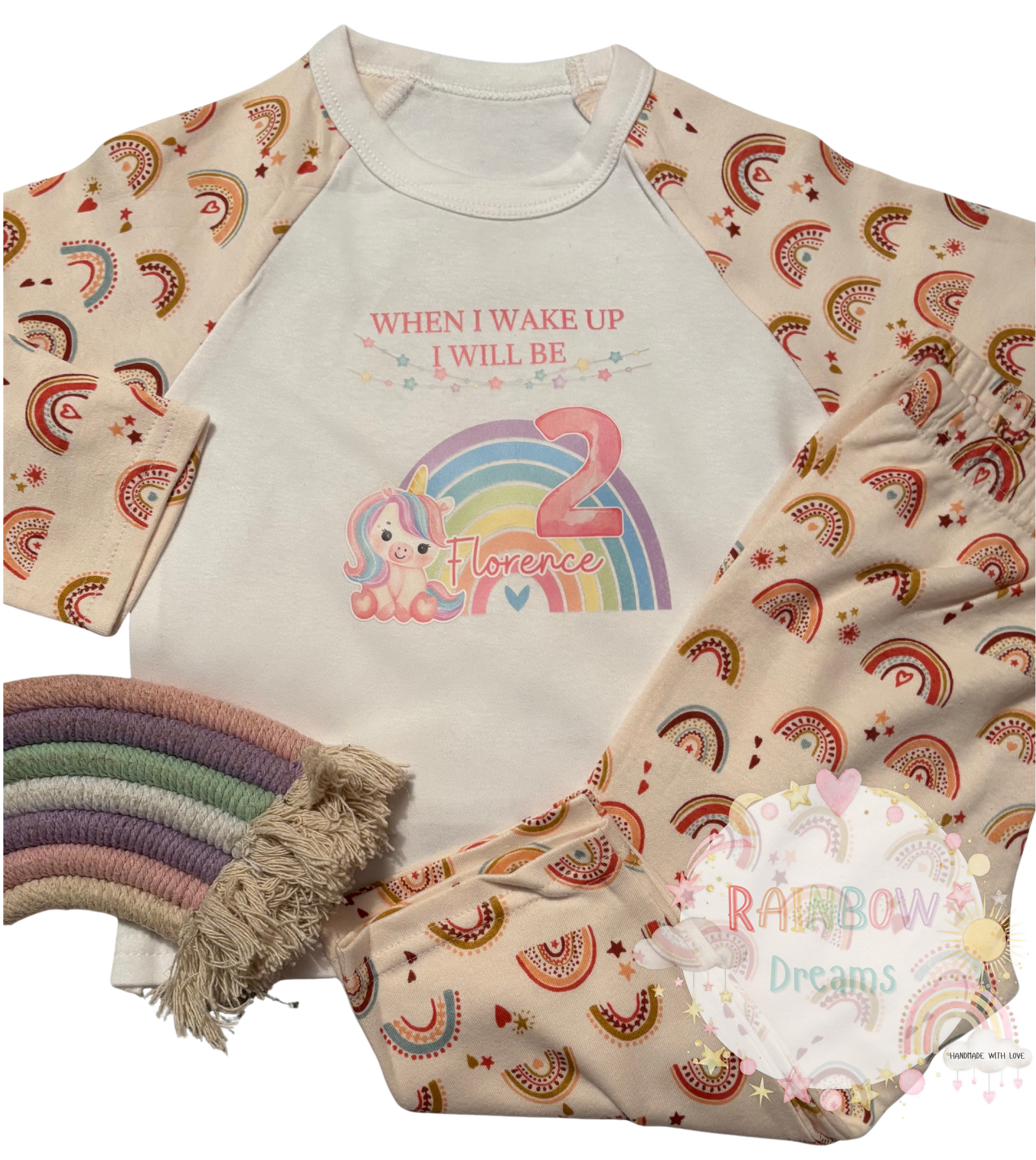 Birthday Pyjamas - Rainbows