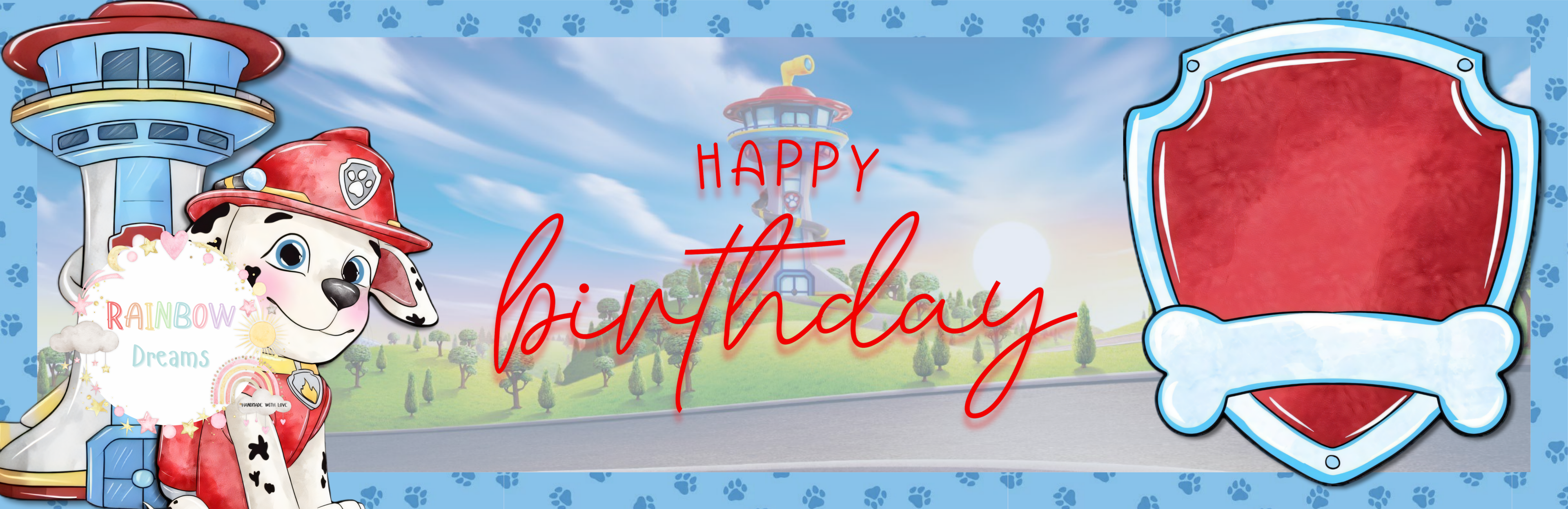 Personalised Birthday Banner - Paw Friends