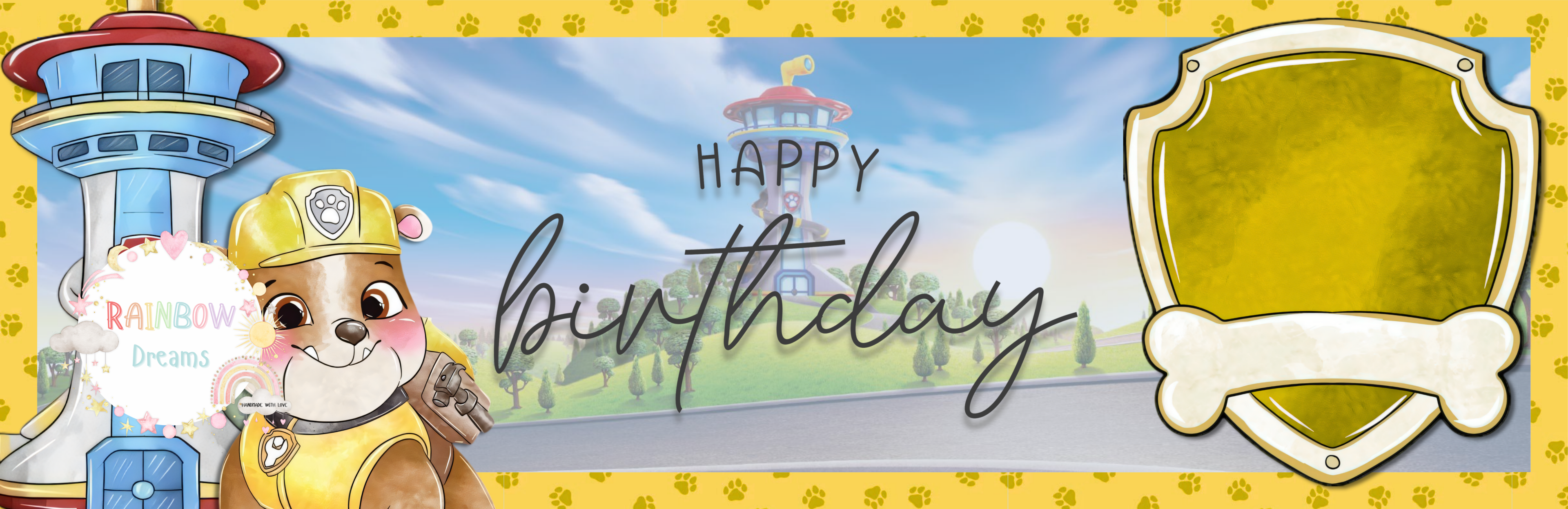 Personalised Birthday Banner - Paw Friends