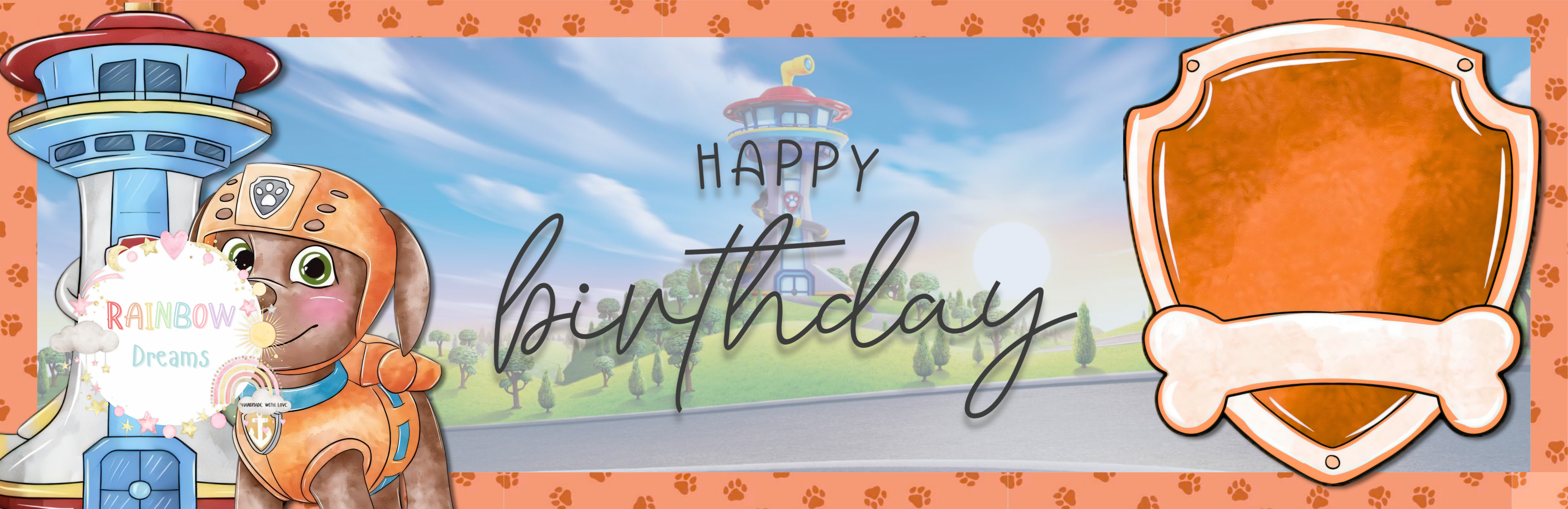 Personalised Birthday Banner - Paw Friends