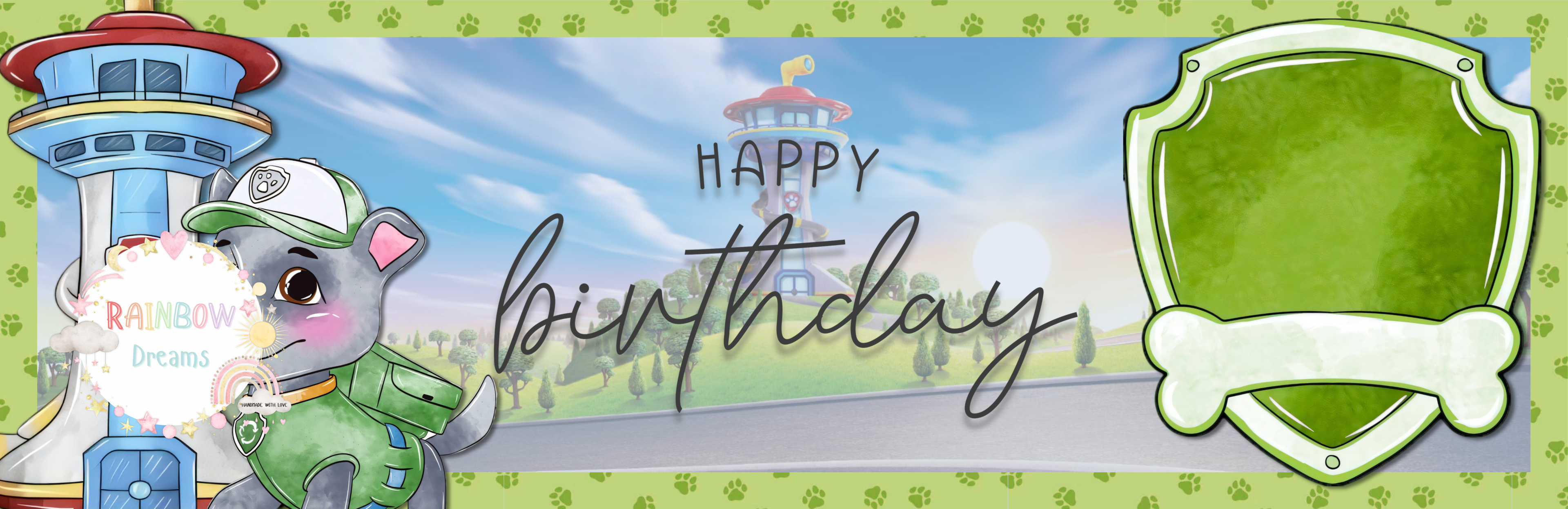 Personalised Birthday Banner - Paw Friends